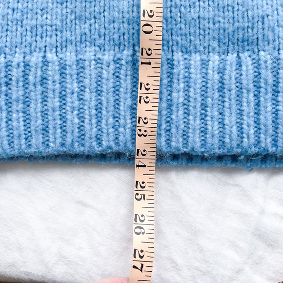 Chunky Soft Robin's Egg Blue Boxy Turtleneck Sweater Size Medium Cozycore - Picture 9 of 9